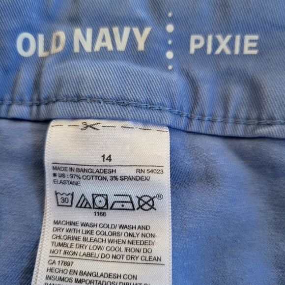 Old Navy Blue Pixie Shorts Size 14 - Picture 5 of 6